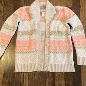 Girls 7/8 button down sweater